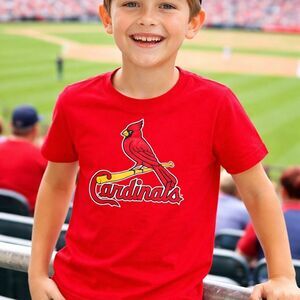 MLB St. Louis Cardinals Youth T-Shirt Red Size M 10/12 Officially Licensed